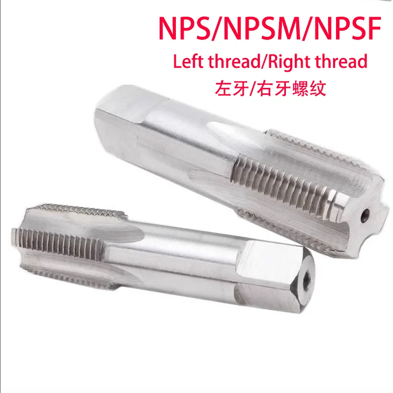 左右のストレート溝タップ,アメリカンパイプ,nps,npsm,nptf1,16-27, 1/8, 3/8, 1/4-18, 3/4, 1/2-14, 1 '', 2'',ネジ式タップ,1個