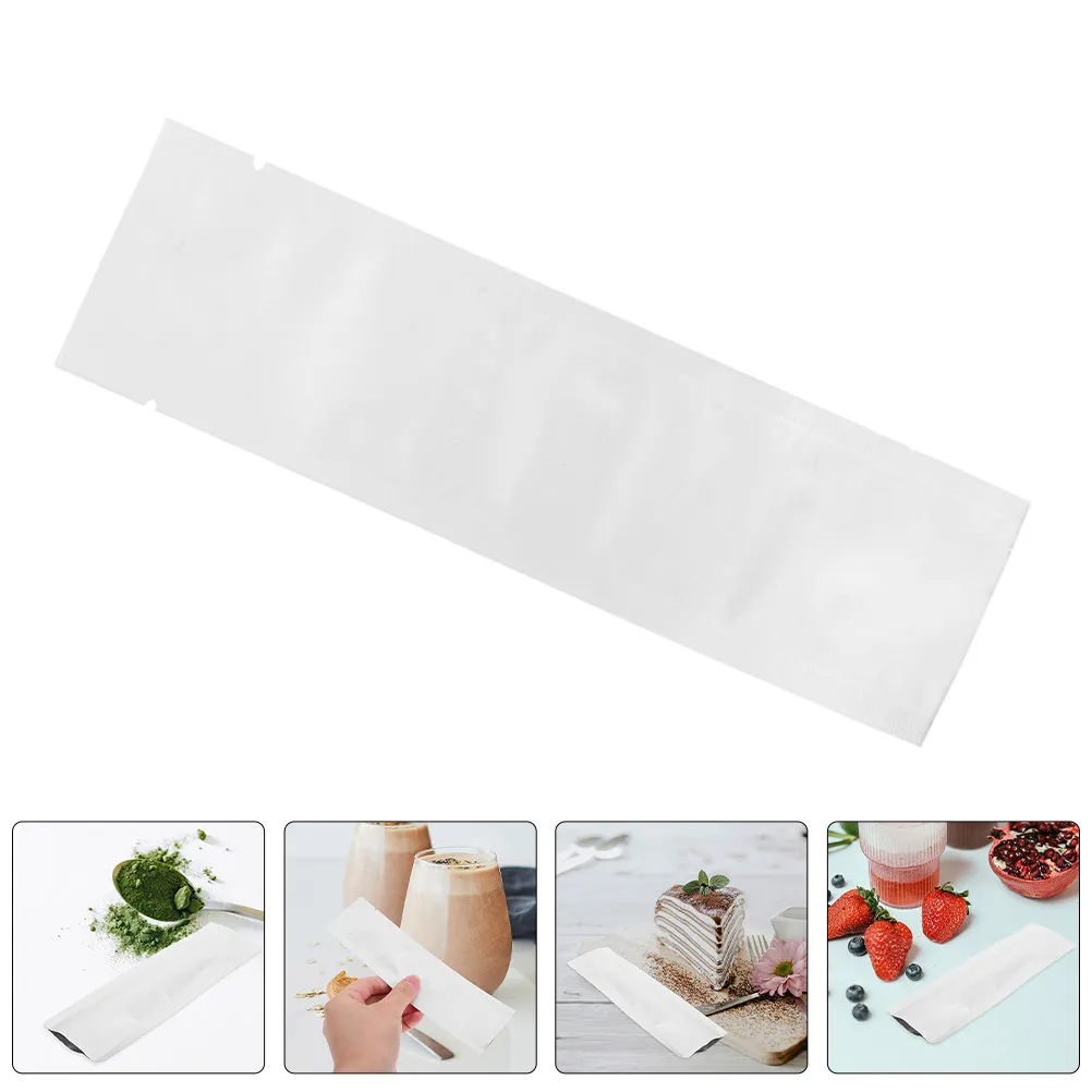 

100Pcs Protein Powder Packaging Bags Heat Sealable Reusable Aluminum Foil Food Vacuum Sealer Bags for Snacks Storage