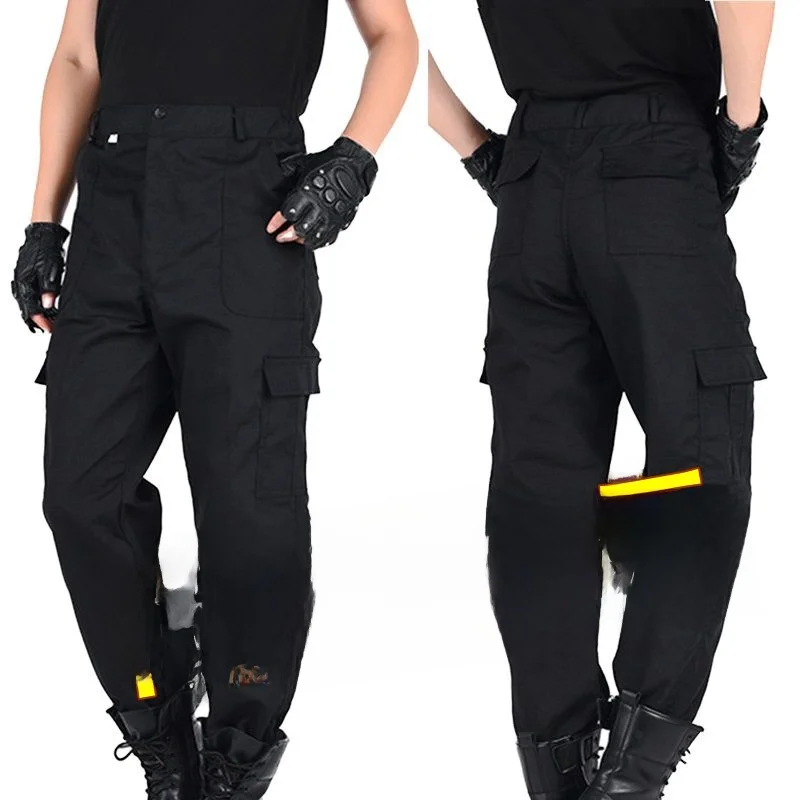 

Свободные прямые рабочие брюки, мужские повседневные брюки Bla для офисной работы, прочные брюки прямого кроя из смеси хлопка