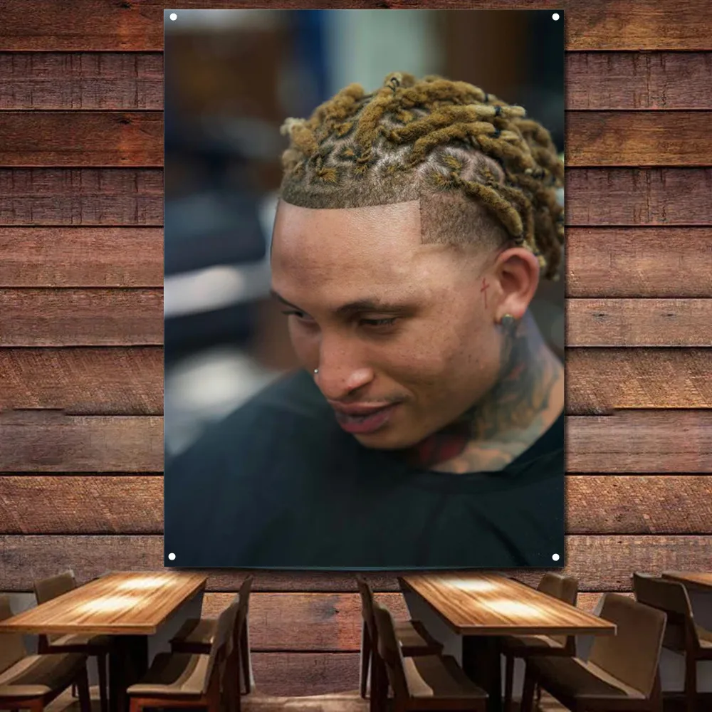 Dreadlocks Hairstyle for African Men, Barber Shop Wall Decor Banner  for Your Business or Home - Haircut & Shave Wall Art Poster