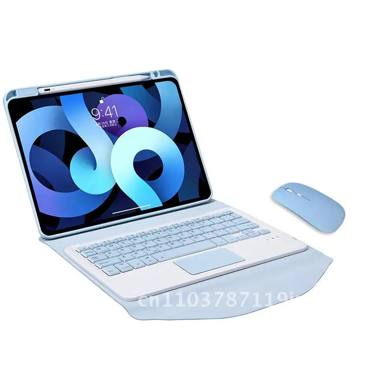 

Кожаный чехол с Bluetooth-клавиатурой для iPad Air 11/12,9 дюймов, совместимый с Magic Control, элегантный дизайн с подсветкой, доступны