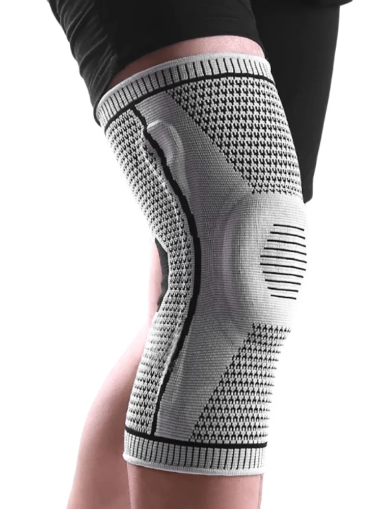 Genouillères en Silicone, 1 pièce, sangle de soutien médial de rotule, Compression du ménisque, pour la course à pied, Sport, Protection du genou