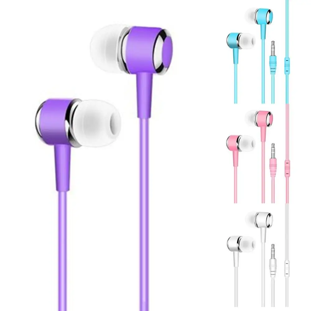 Portable 3.5mm In-ear Headphones Stereo High Definition Earphone Noise Canceling in Ear Wired Headset