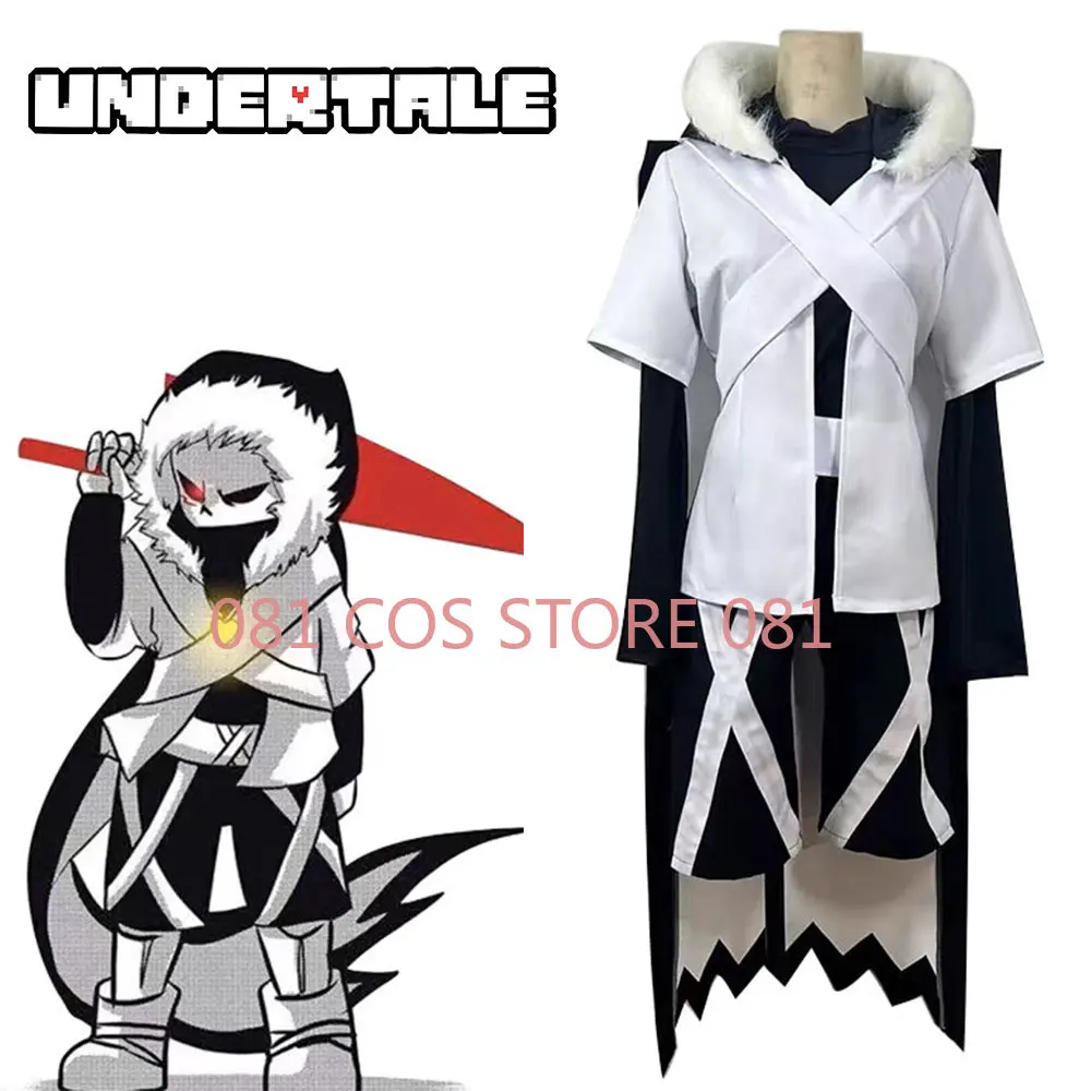 

Anime Game Undertale XTALE Cross Sans Cosplay Costume White Cloak Cape Combats Uniform Adult Man Woman Halloween Party Suit Cos