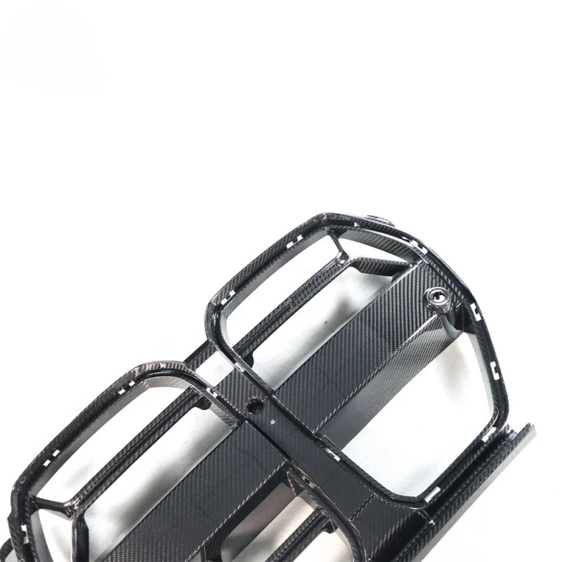 High Quality Dry Carbon Fiber Front Bumper Grille With ACC Reserved Positions Auto Exterior Modification Components