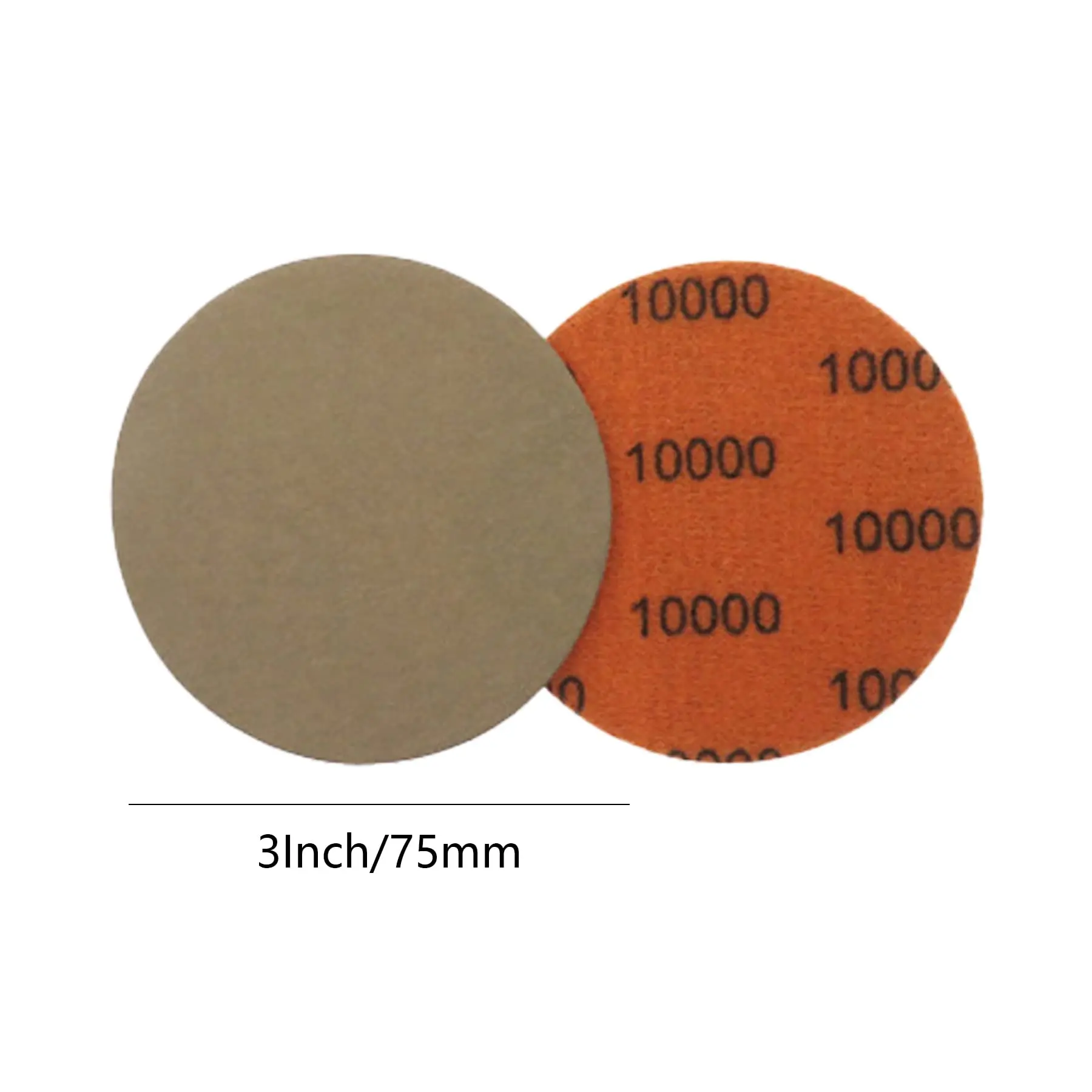 Papel de lija de 74 piezas, disco de lijado de 3 pulgadas, 60-10000 de grano, seco y húmedo con papel de lija M10 para madera, Metal, juego de limpiador de faros de pulido de coche
