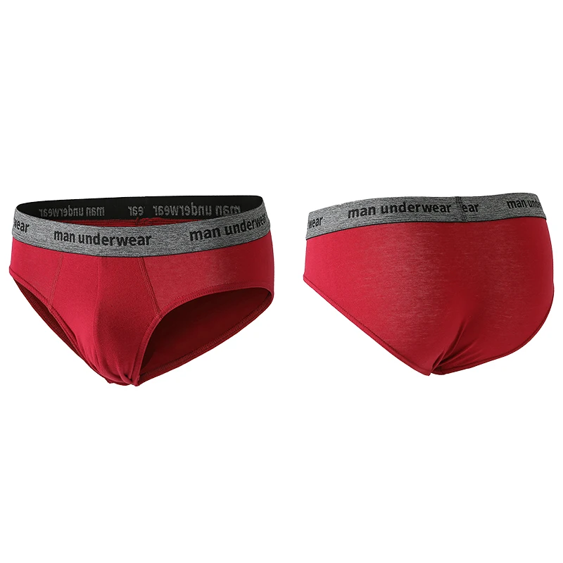 Men's Breathable Cotton Briefs, Sexy Letter Print Panties, Monochromatic Underwear, Comfortable Shorts, S-XL, New, 3Pcs