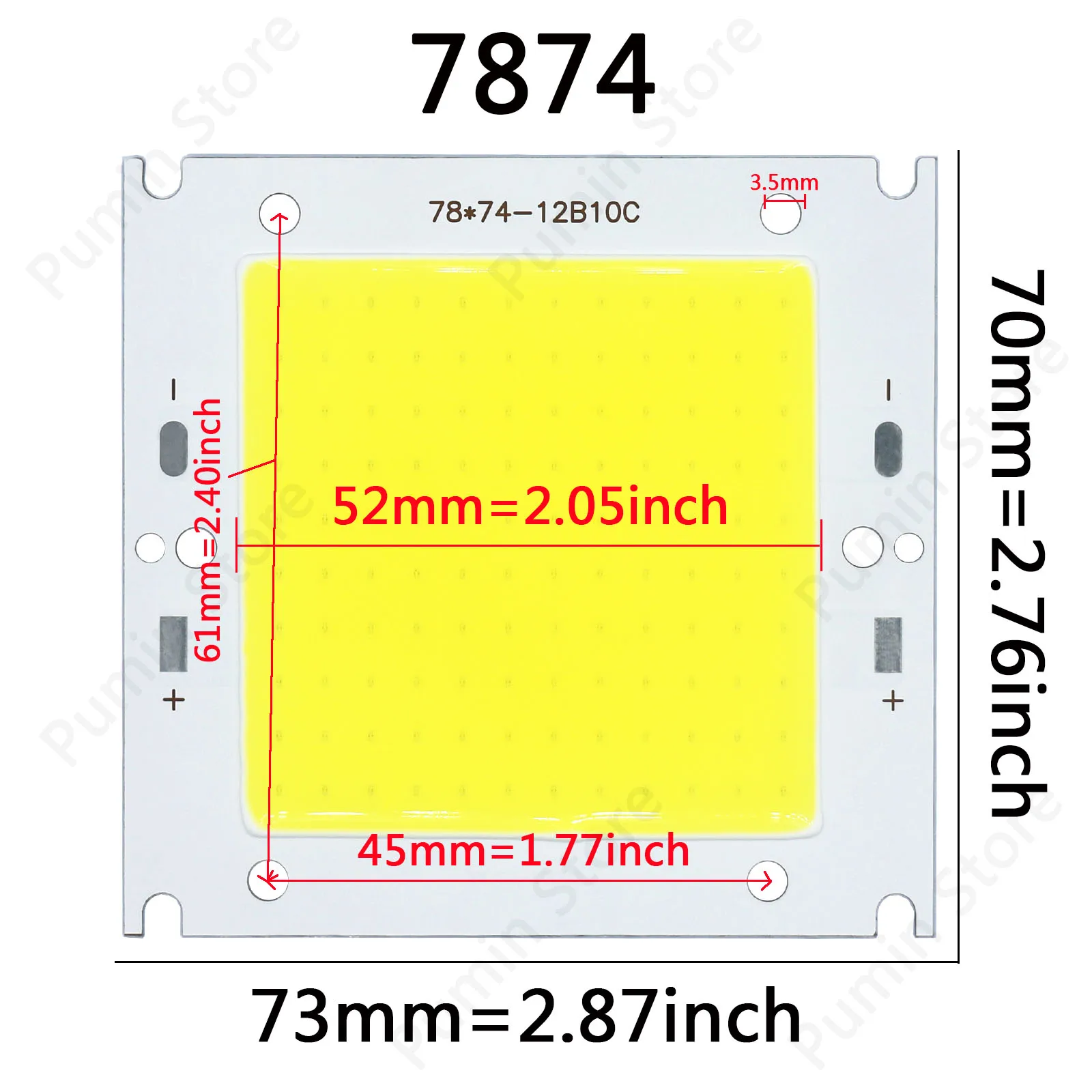 LED 7660 Lamp Beads 50W DC30-32V COB LED Light Source Chip On Board LED Matrix DIY Floodlight Stage Lights Spotlight Round white