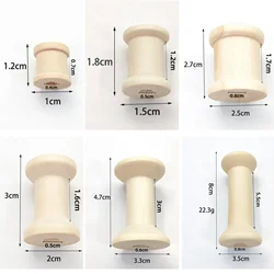 10/5Pcs Mini Wooden Bobbins Empty Thread Spools Winder for Twine Wire Ribbons Reel Spool Embroidery Sewing Accessories Tools DIY