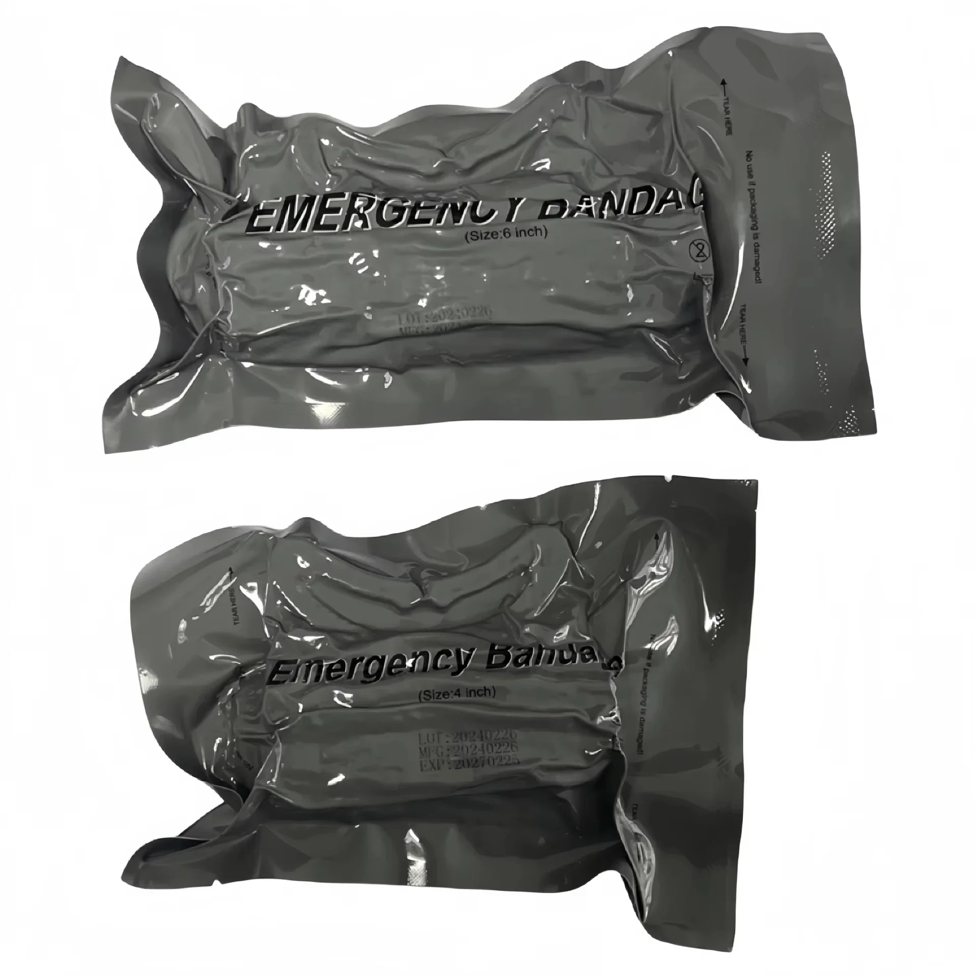 イスラエル包帯付き緊急医療外傷キット 4 インチ/6 インチ - 屋外キャンプハイキング応急処置創傷ケアセキュリティ保護