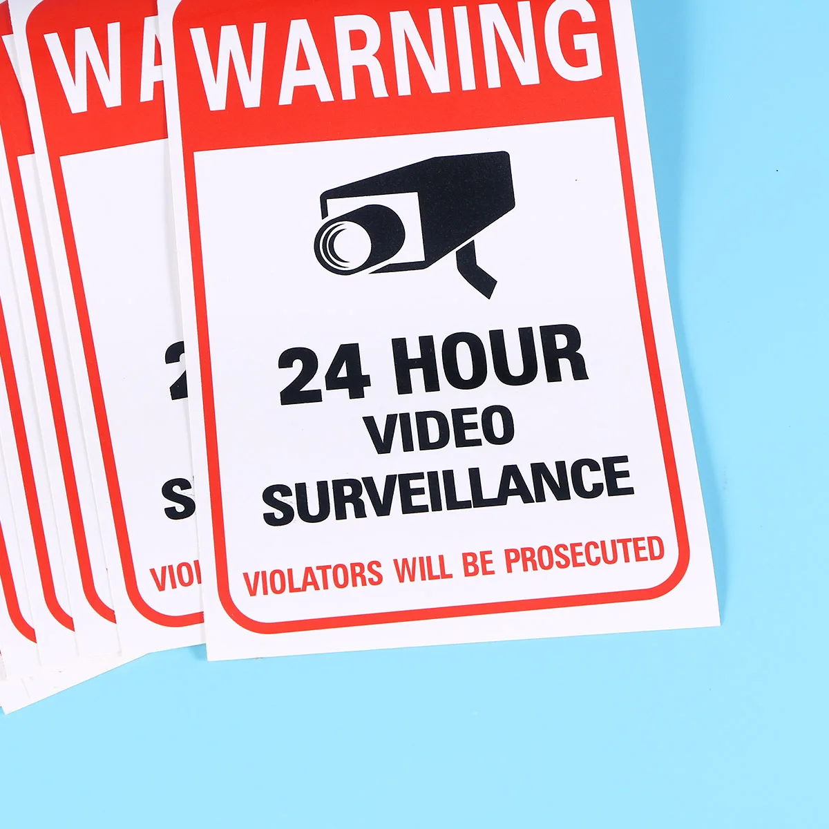 10 szt. Naklejek ostrzegawczych o monitoringu wideo 24-godzinnym, wytrzymały, gruby materiał, łatwe do przyklejenia na samochód, ścianę, do biura, szkoły, znak bezpieczeństwa