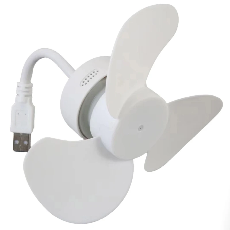 77UB 5V 5W USB Cooling Fan 2000RPM Small Fan Adjustable Angle Quiet Travel Fan for Phones and Laptops