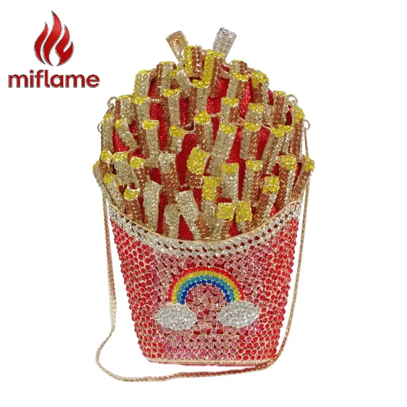 

Evening Clutch Crystal Rhinestone Hollow Metal Diamond Inlaid Fits Plus Phone for Party Wedding Banquet European Style