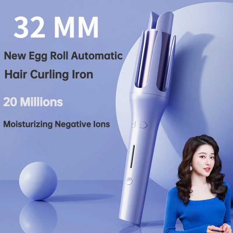 New Automatic Hair Curler Stick Negative Iron Electric Ceramic Curler Fast Heating Rotating Magic Curling Iron Hairdressing Tool