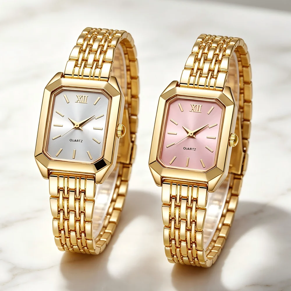 Luxury Watch Square - Reloj de Cuarzo de Lujo para