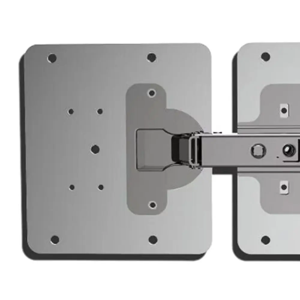 Stainless Steel Kitchen Cabinet Hinge Repair Plate Silver Easy to install Furniture Drawer Hinge Fixing Plate with 4 Screws