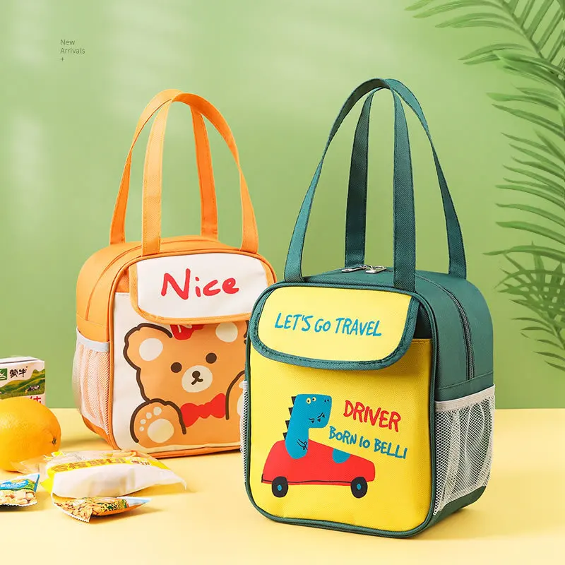 Bolsa enfriadora de dibujos animados para niños, caja Bento portátil aislada, gruesa, impermeable, tela Oxford, bolsa térmica para Picnic, 5l