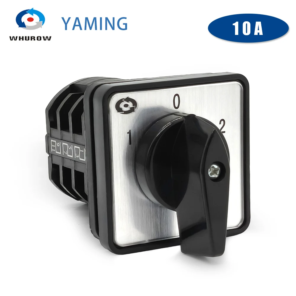 LW8-10/3 Manual Changeover Switches Rotary Cam Switch Voltage 380V 3 Position 3 Poles 10A Sliver Contact Select 10amp
