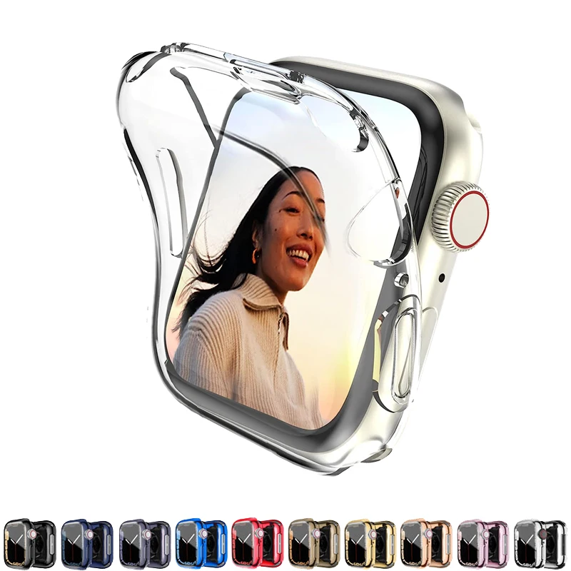 Apple Watch用スクリーンプロテクター,AppleWatch用保護カバー45mm 41mm 44mm 40mm 42mm 38mm,iwatchシリーズ8 7se 6 5 3