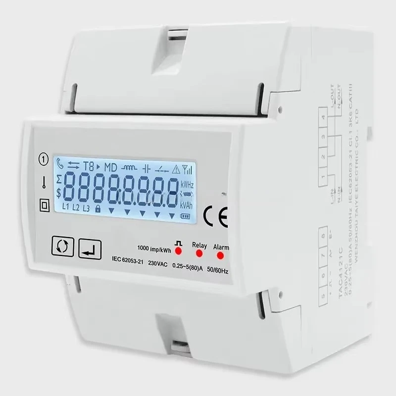 

80A wireless guide rail intelligent single-phase wifi kWh meter energy meter power meter