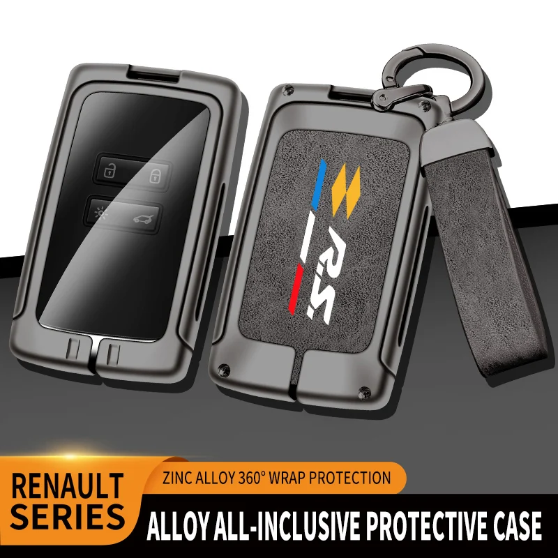 Auto Zinc Alloy Key Case Bag For Renault RS Line Clio Megane 3 Scenic Laguna Logan Kangoo Car Key Chain Car Metal Key. Shell