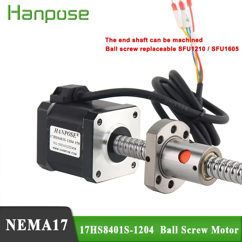 

42 ballscrew Stepper Motor 17HS8401S-SFU1204 1.8A 4-lead 100 300mm for mini cnc 3D printer Stepper Motor Nema17