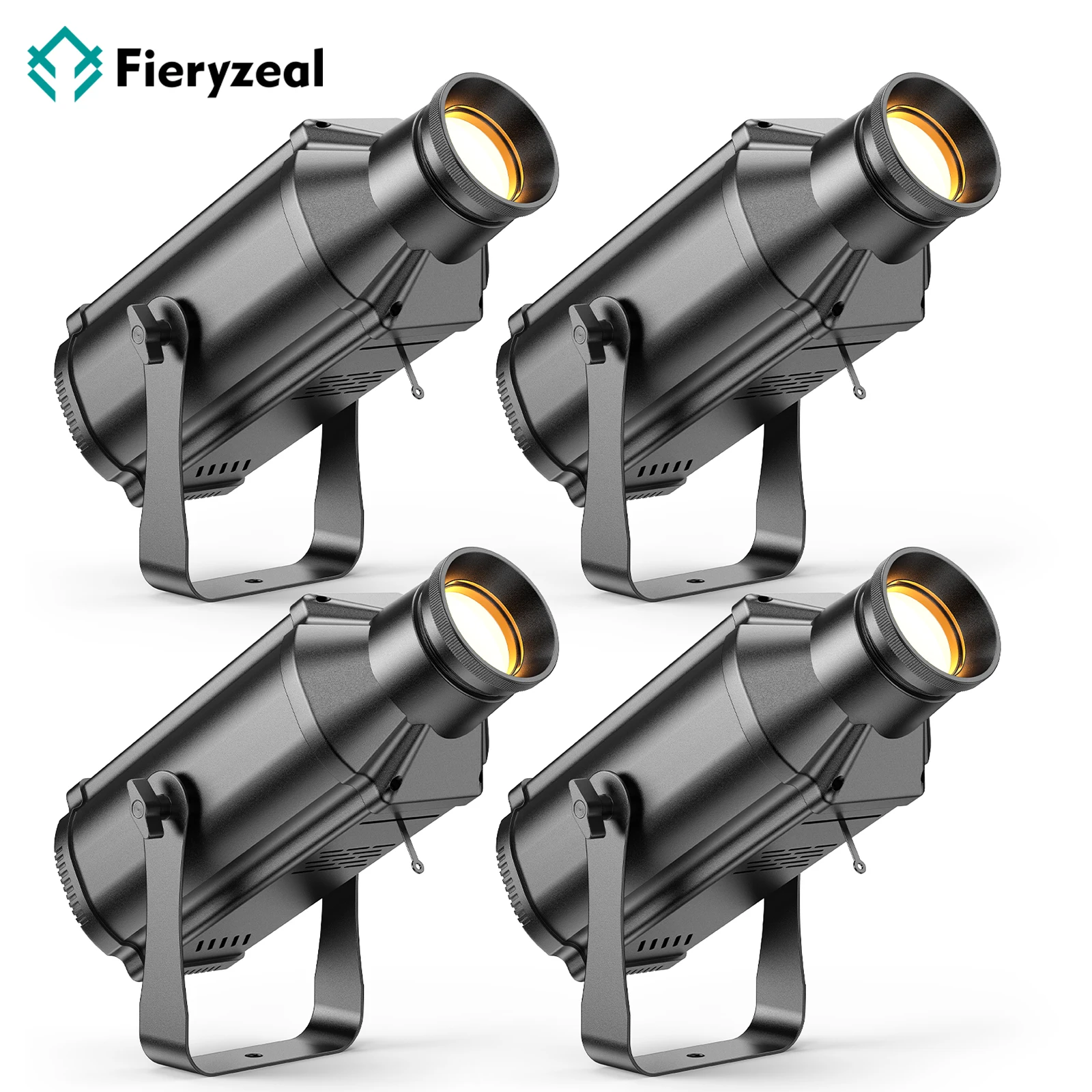 

Fieryzeal 4 шт. 100 Вт двухцветный прожектор COB светодиодный RGBW 4IN1 профильный светильник DMX с ручной фокусировкой сценический светильник для DJ-театра, свадьбы