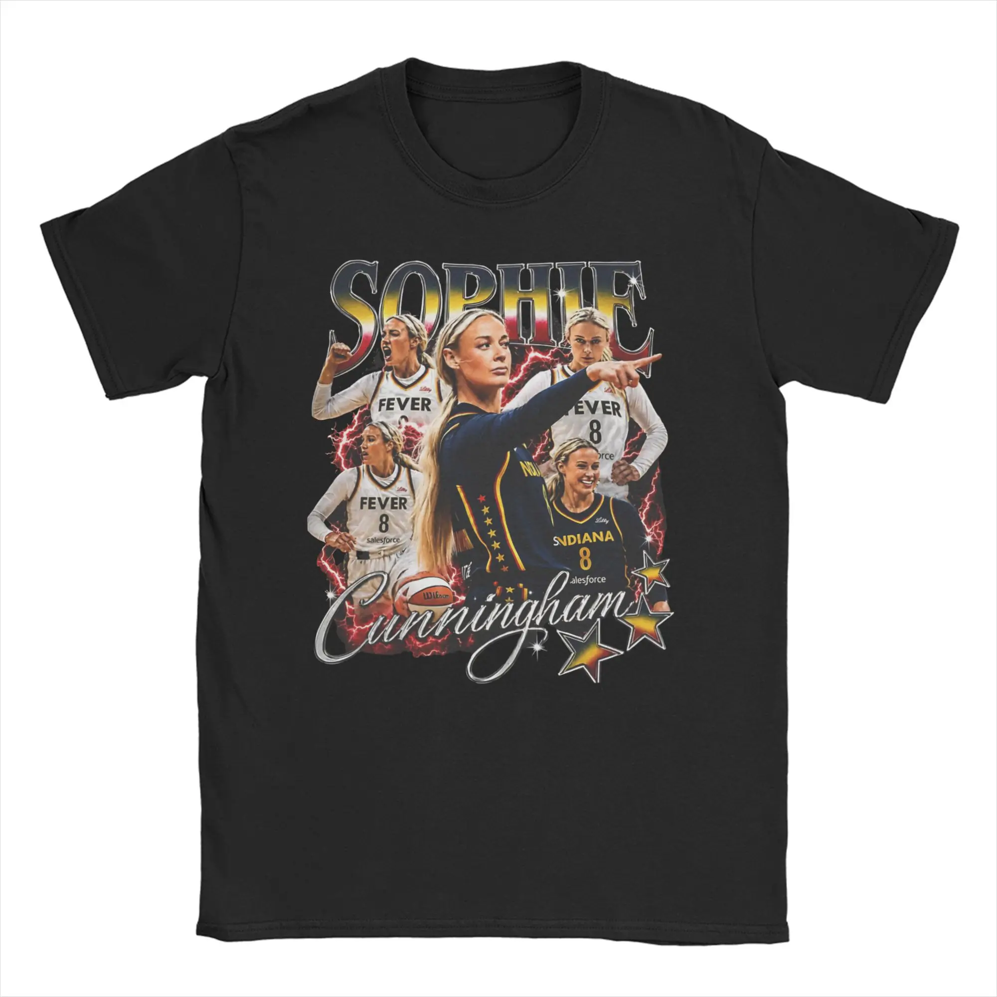 Sophie Cunningham Basketball T-Shirt for Men Women  Vintage Pure Cotton Tee Shirt Short Sleeve T Shirts New Arrival Clothing