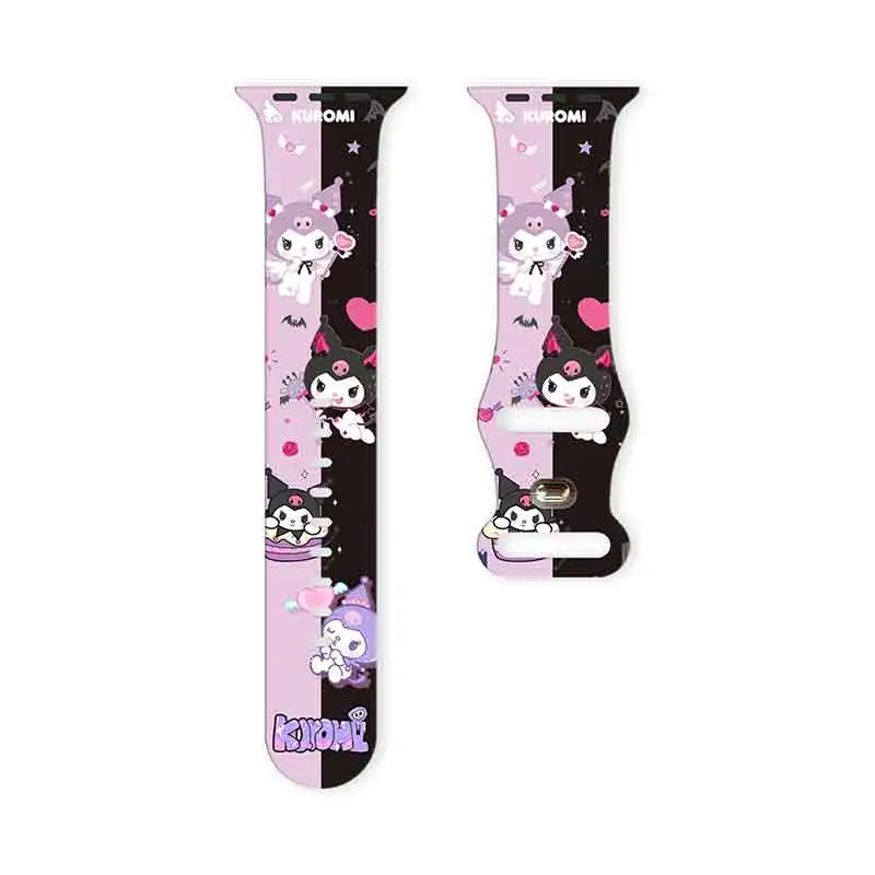 

Kuromi & Kitty Series Strap for Apple Watch 11 10 9 Silicone Band Replaceable Bracelet for iWatch 46mm 42mm 41mm 40mm Watchband