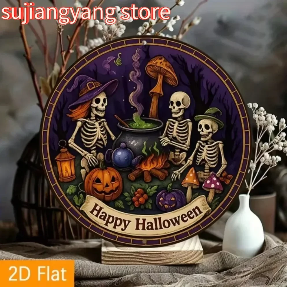 قطعة واحدة من فوانيس Ack-O'-Lanterns & Cauldron - ديكور حفلات قوطي متين للاستخدام الداخلي/الخارجي | هدية مثالية لمحبي الرعب #1