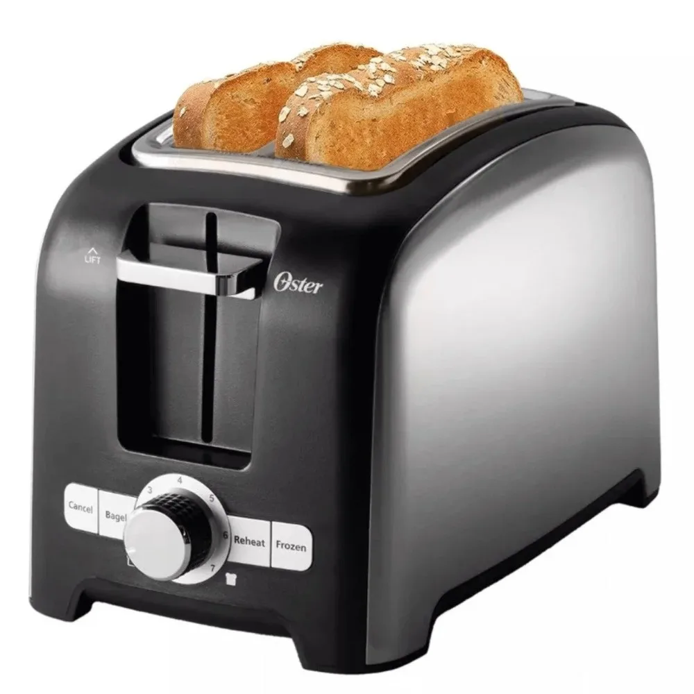 

2 Slice Toaster with Extra Wide Slots in Brushed Stainless Steel