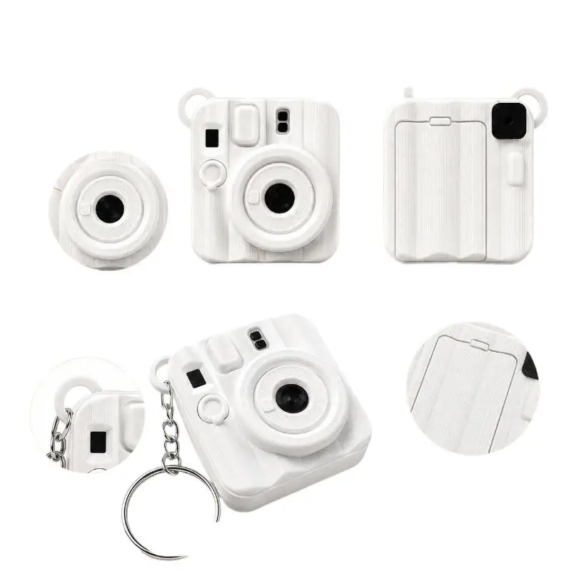 Mini 3D-gedruckter Sofortbildkamera-Schlüsselanhänger mit Fotofach für Taschenanhänger, kleine personalisierte Geschenke – Detail 4