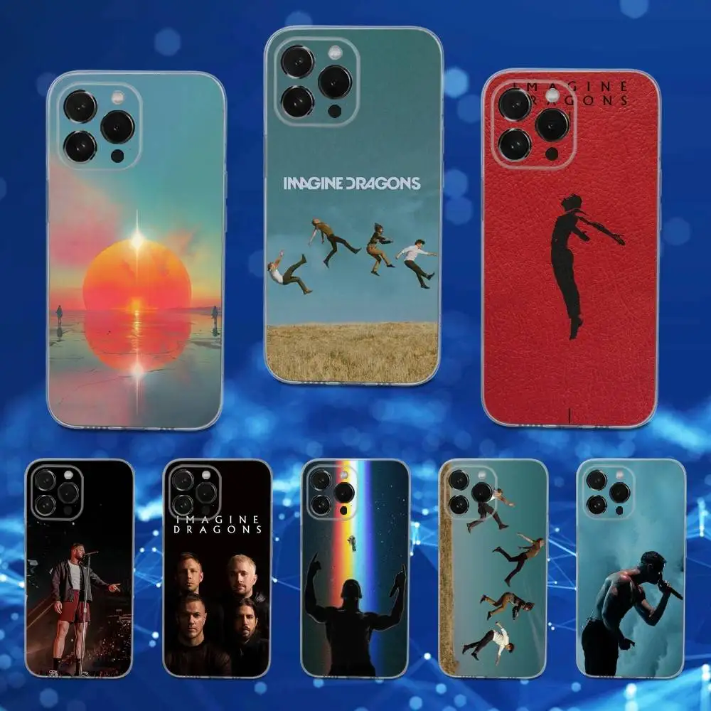 

I-Imagine D-Dragons Band Phone Case For iPhone 16,15,14,13,12,11 Pro,Max,Plus,X,XS,XR,SE,Mini Transparent Soft Cover