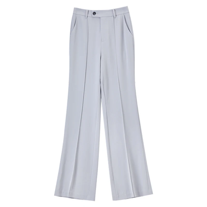 SENTUBILA Solid Color Women's Pants 2025 Spring Summer High-waist Office Lady Work Business Elegant Flare Trousers 152K59345