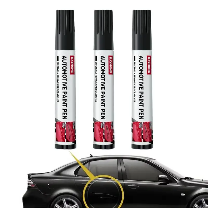 

Car TouchUp Paint Pen 3pcs TouchUp Paint For Cars Paint Scratch Repair Waterproof Auto Scratch Remover Pen Black/White Paint Car