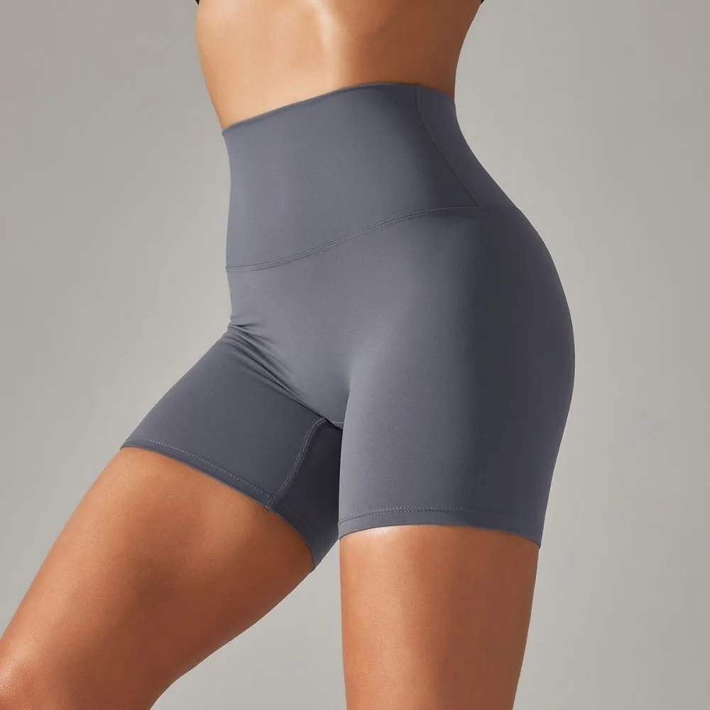 

High Elastic Yoga Shorts Compression Fit Butt-Lifting Design Sports Shorts High Waist Sweat Absorption Running Shorts