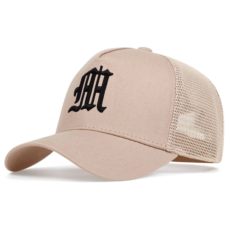 Unisex M Buchstaben-Stickerei Baseball-Netzkappen Hip-Hop-Kappe Frühling Sommer Outdoor Verstellbare Freizeithüte Sonnenschutzhut – Detail 5