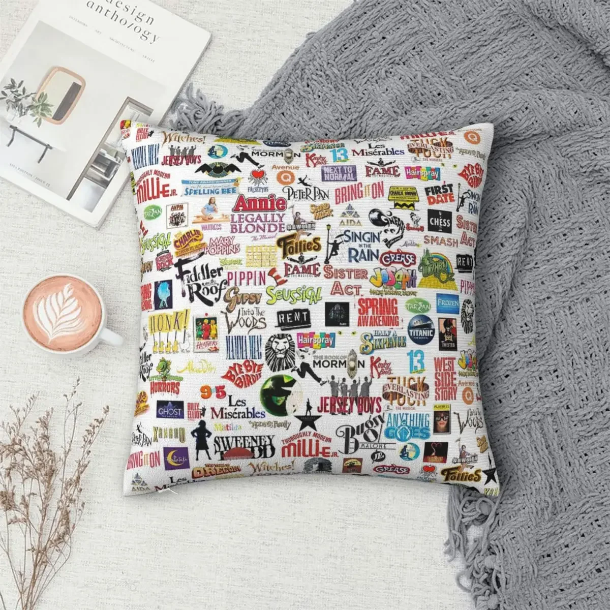 

Musical Logos Pillowcase Polyester Pillow Cover Cushion Comfort Throw Pillow Sofa Decorative Cushions Used for Home Bedroom Sofa