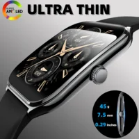 Reloj inteligente Amoled ultradelgado a la moda, reloj inteligente AMOLED curvo de 1,96 pulgadas con llamada BT, batería de larga duración, relojes deportivos para hombres