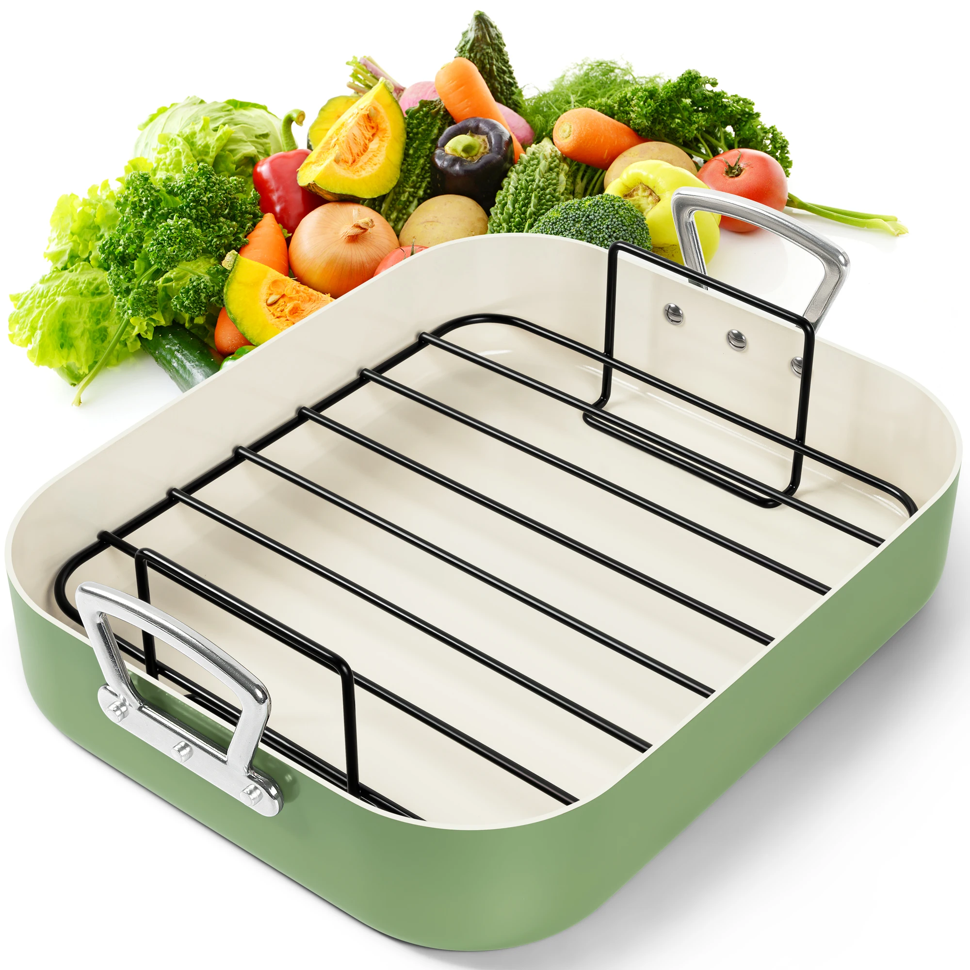 

MICHELANGELO противень с подставкой, прямоугольные формы с антипригарным покрытием, жаровня для индейки, формы для выпечки тортов для кухонной духовки