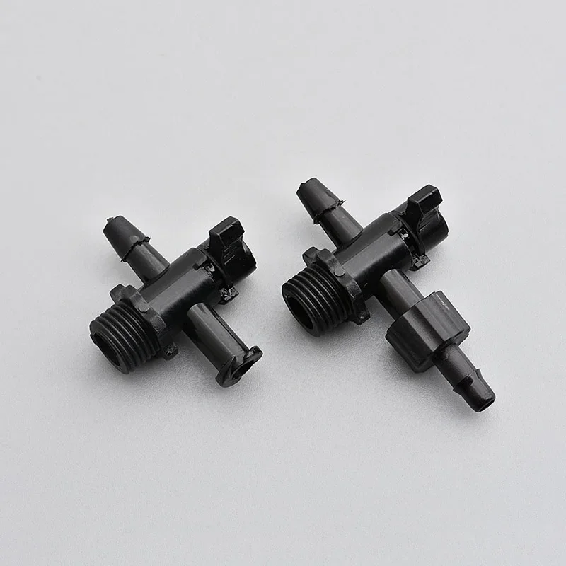 5PC Inkjet Solvent UV Printer Three Ways Ink Valve Ink Control Switch Manual Valve 6*4mm Connector