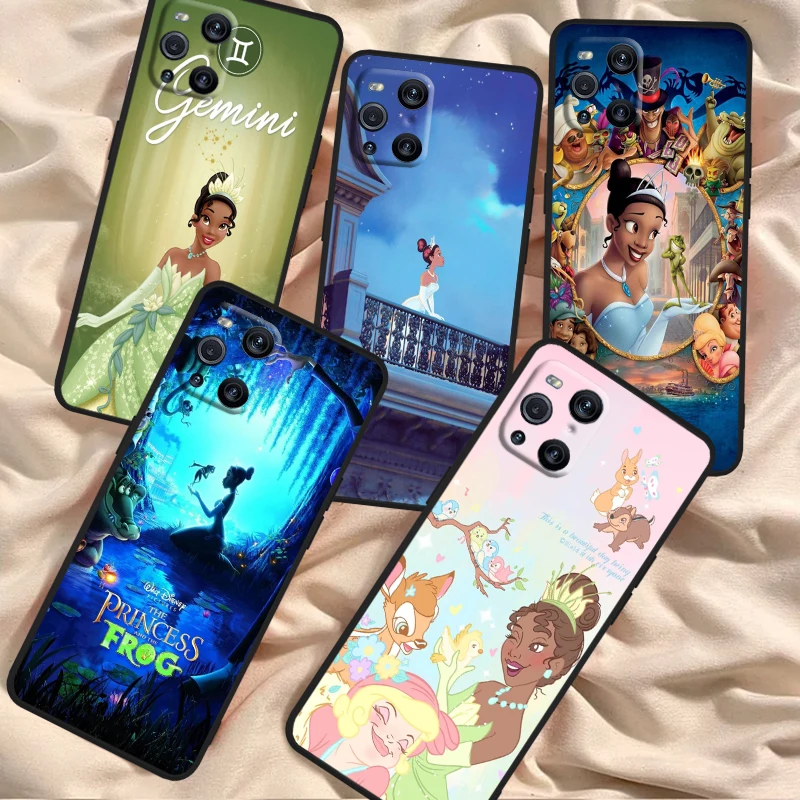 

Princess And Frog Disney Cute For OPPO Find X6 X5 X3 A54S A5 A94 A16 A53S A57 A74 A72 A98 A78 A96 A9 5G Black Back Phone Case