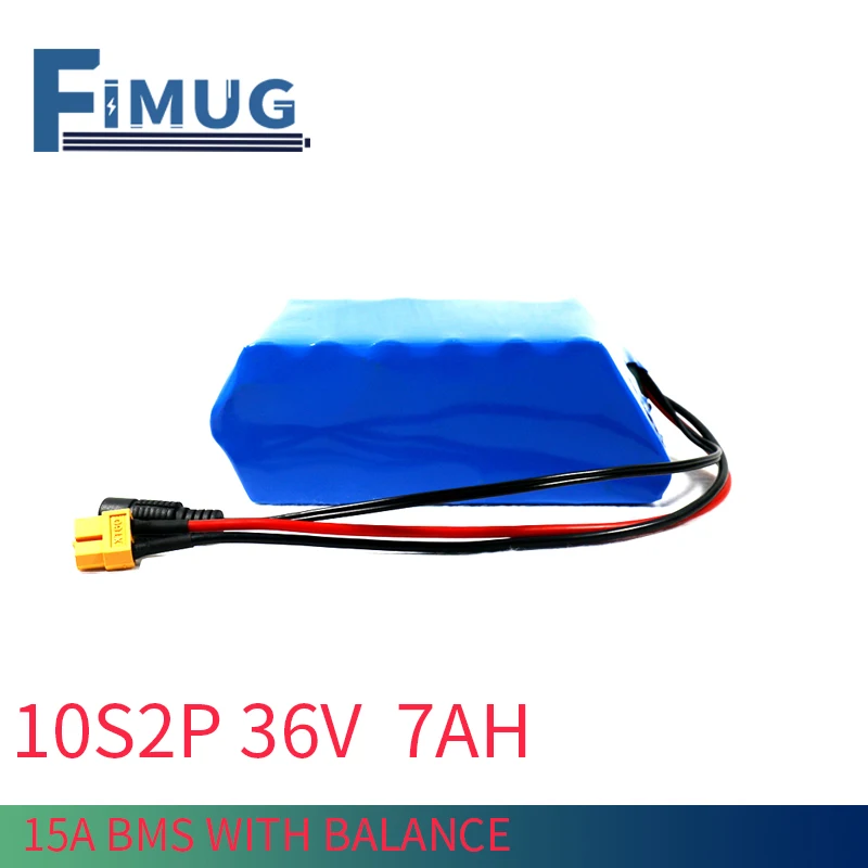 

36V 7Ah 3.6Ah 10S2P 42V 450Watt 18650 li-ion battery pack For electric scooter unicycle ebike m365 pro Extend range 15A BMS