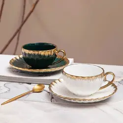 Nordic Luxury Phnom Penh Coffee Cup and saucer Household ceramic High-end New Afternoon Tea cup saucer  Water Cup Flower Tea cup