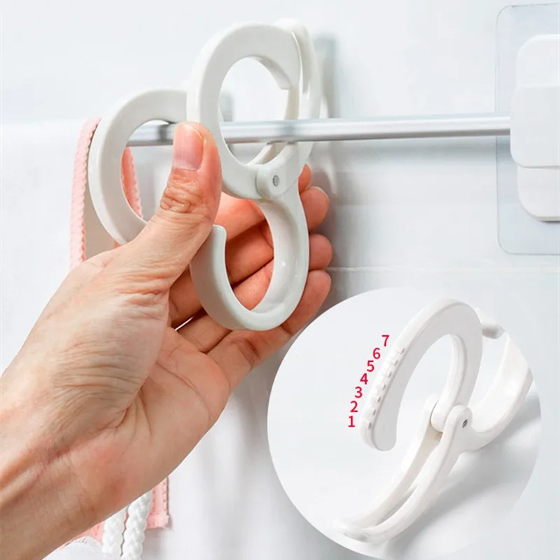 8pc Plastic S-shaped Hook  Windproof Card Slot Outdoor Hooks Portable Hanger for Motorcycle Bathroom Multifunctional Wardrobe - Image 3