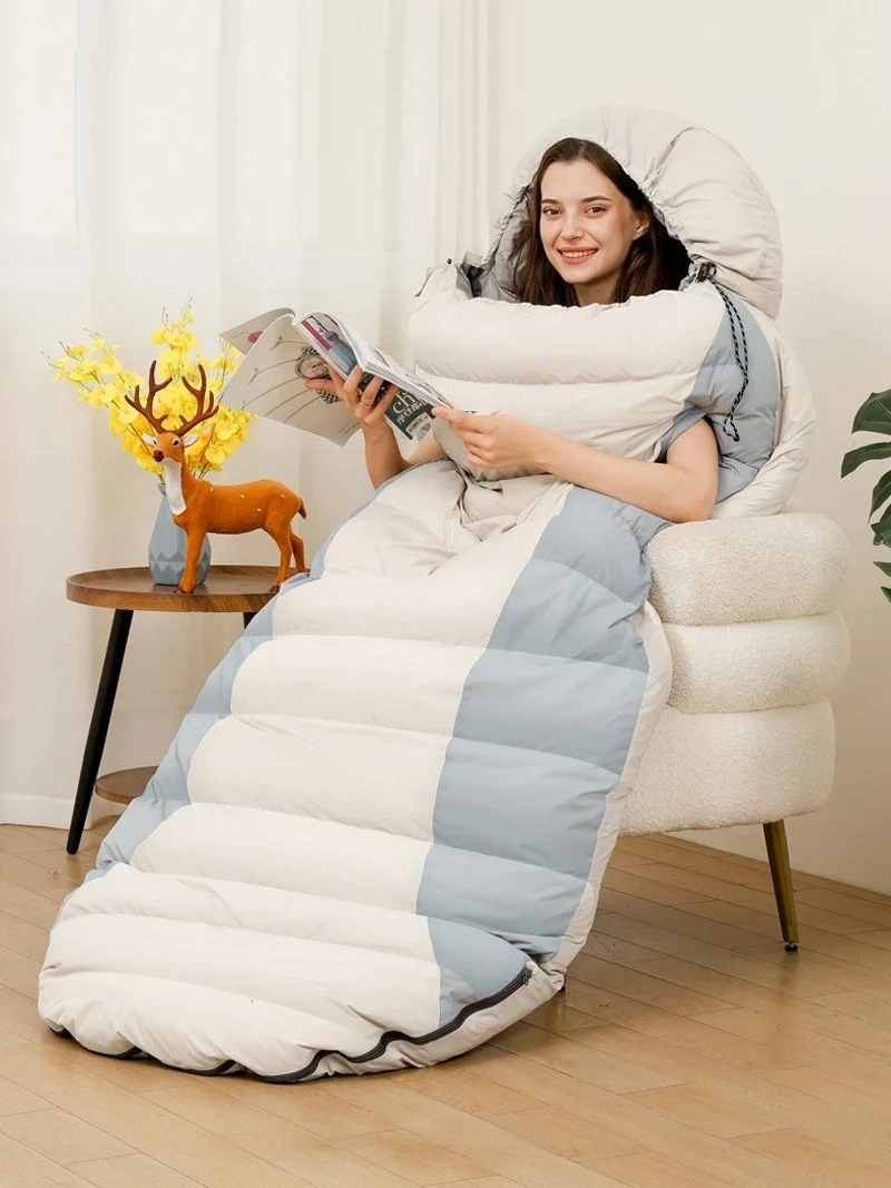 

Моющийся ультралегкий 3-сезонный спальный мешок для дома, путешествий и кемпинга Lohascamping, эластичный пуховый спальный мешок машинной стирки