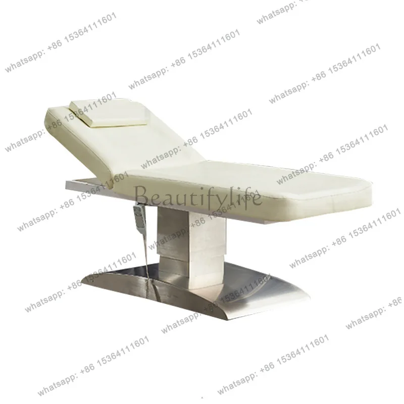 

Электрическая косметическая кушетка из нержавеющей стали, многофункциональная, высококачественная, складная, для тату и массажа.