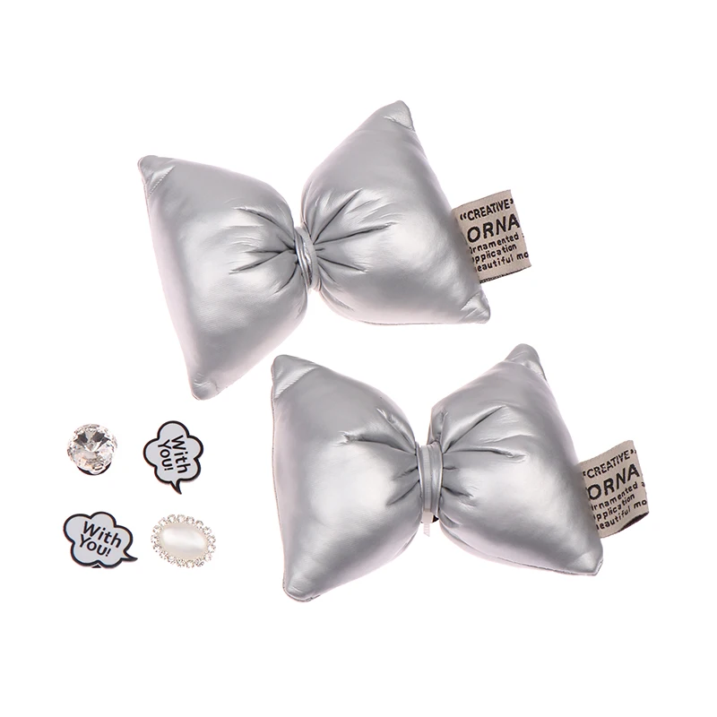 1Set Multiple Colors Bow Shoe Accessories Fashion Elegant Shoe Charms For All-match Vintage Shoe Buckle Decorations Cute Bowtie