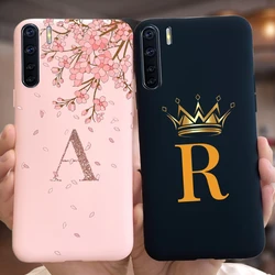 For Oppo A91 Case Oppo F15 Reno3 New Fashion Letters Cover Soft TPU Phone Case For Oppo Reno 3 OppoA91 OppoF15 Back Cover Bumper