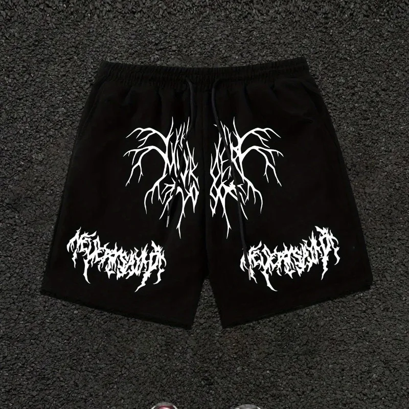 Men's Summer Casual Loose Shorts, Lightning Pattern Shorts, American Fitness Casual Shorts, Unisex Summer New Style